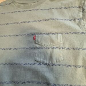 Levi's Blue Patterned T-Shirt Size L